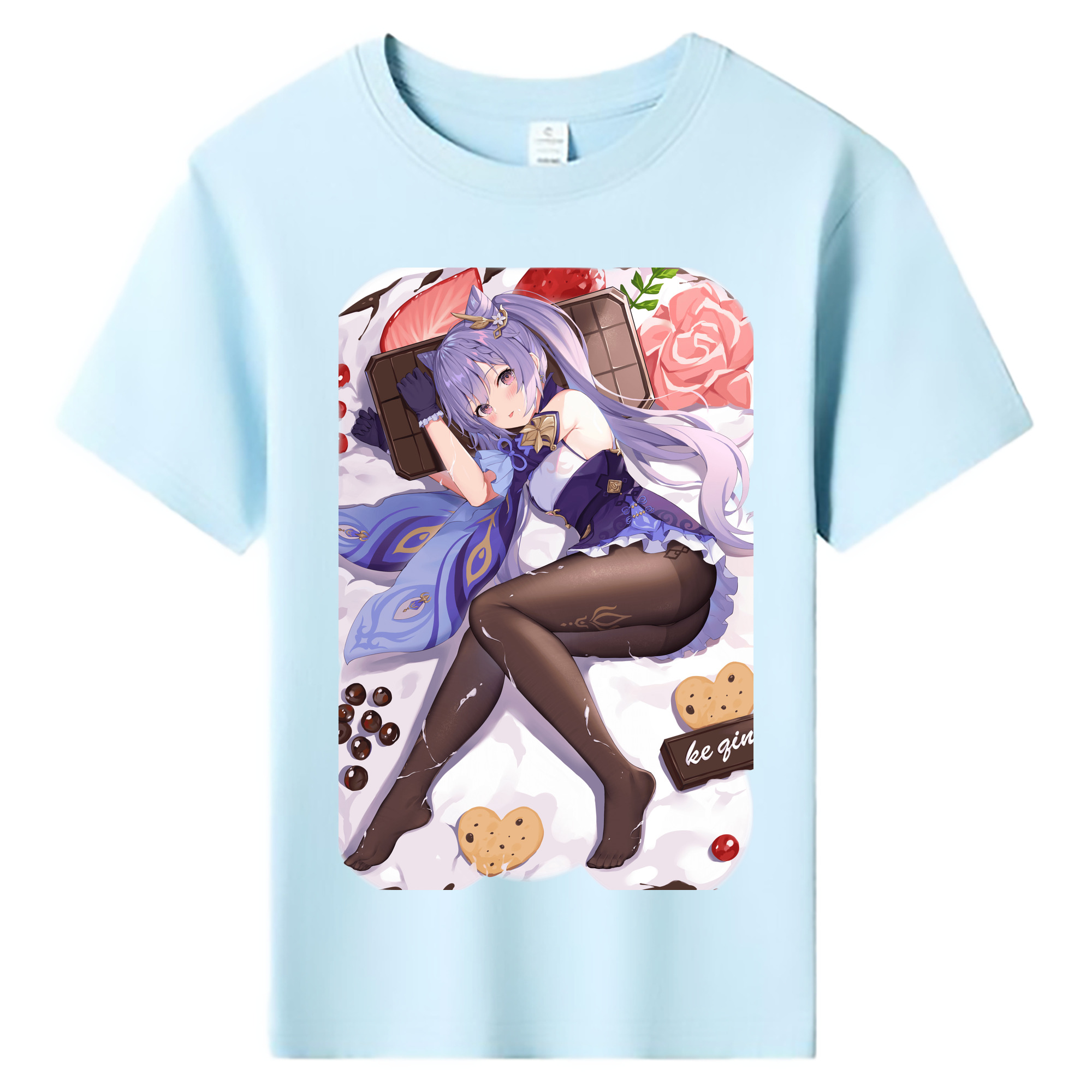 げんし神 刻晴 こくせい genshin Kokusei 綿100％キッズTシャツ（フロントプリント）